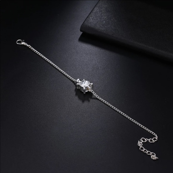 Silver turtle anklet - Picture 4 of 5